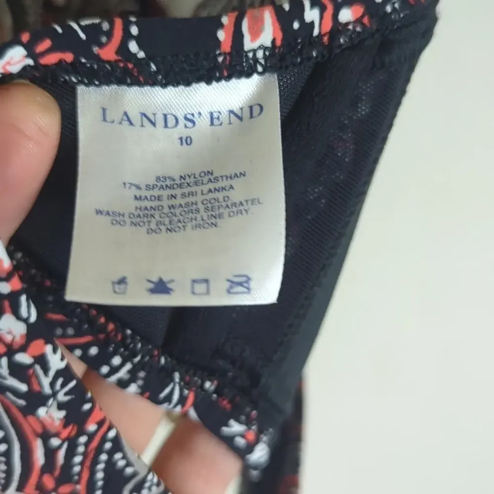 Lands' End Two Piece Bathing Suit *Bikini Top Size 10 Skirt Bottom Size 6